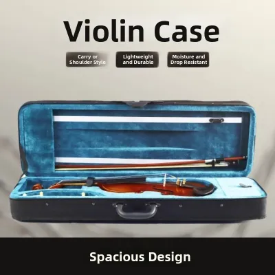 Lightweight Violin Case 4/4 3/4 1/2 1/4 Violin Bag with Shoulder Strap Half Size Quarter Size Music Instrument Storage Box