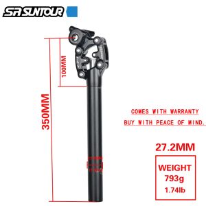27.2mm 31.6mm SunTour NCX Taiwan Foldable Shock Absorbing Seat Post MTB Mountain Bike Saddle Tube Fold Damper Bicycle Cycling