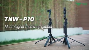 TNW P10 Face Tracking Selfiel Stick Gesture Control tripod with Bluetooth remote control Phone Holder Fill Lights for Vlog