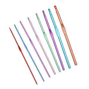Multicolor Aluminum Crochet Hooks Knitting Needles Craft Yarn Length 15cm Width 2mm-6mm