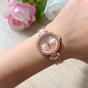 Jam Tangan Wanita Mewah Terbaru 2024 Rantai Stainless Gelang Mutiara