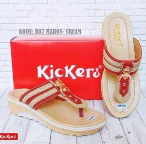 sandal japit kickers sandal wedges kickers sandal wanita sandal perempuan sandal cewek sendal terbaru