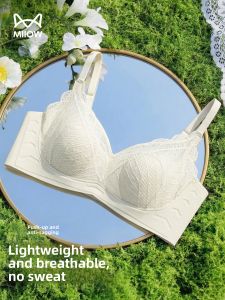 MiiOW | Lace Underwear Big Bust Slimming Supportive No Drooping Bunny Ear Cup Thin Summer Bra
