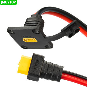 JMUYTOP 3FT 12AWG XT60 Panel Mount Cable XT90 Male to Female Cable Heavy Duty Solar Generator/LiPo Battery/FPV Drone Adapter
