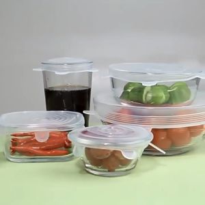 Penutup Wadah Makanan Silikon 6in1 Serbaguna Sillicone Food Cover Anti Tumpah Silikon Flexible-BJ