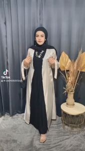 Outher Long Shimmer Model Terbaru Viral Tangan Balon Lengan Karet Free Belt