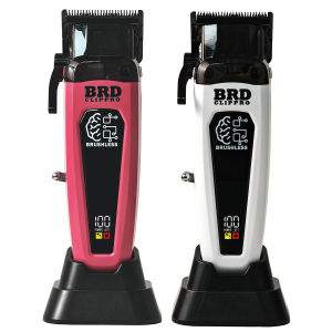 Professional BRDCLIP Brushless Motor Hair Clipper 106B 7500RPM Electric Cordless Trimmer Ultra Thin Moving Blade Mens With Base