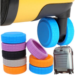 4Pcs Suitcase Reduce Noise Wheels Guard Cover Luggage Wheels Protector Silicone Wheels Caster Shoes Travel Luggage Accessories