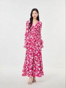 Koradior | Elegant Vacation French Print Dress