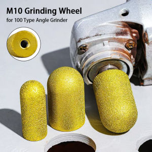 M10 Diamond Brazed Backwater Grinding Wheel Finger Bit Milling Cutter Trimming Abrasive Round Head for Dressing Quartz Stone