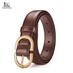 LouisWill Womens Belts Elegant Belt Soft PU Belt Casual Belt Needle Buckle Design Adjustable Girls Ladies Belt Fashion Long Straps Waistbands Dress Coat Alloy Buckle Decorations