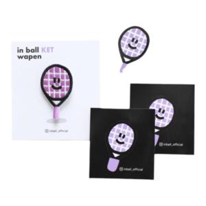 Tennis Racket Charm Cute Smiling Pin