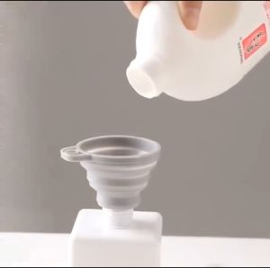 Corong Lipat Silikon Serbaguna Corong Minyak Air Portable Corong Dapur Silicone Mini