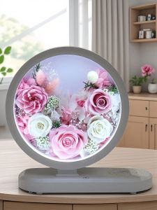 Touch Control USB Charging Eternal Flower Lamp Bluetooth Speaker Creative Handmade Decorative Items DIY Flower Box