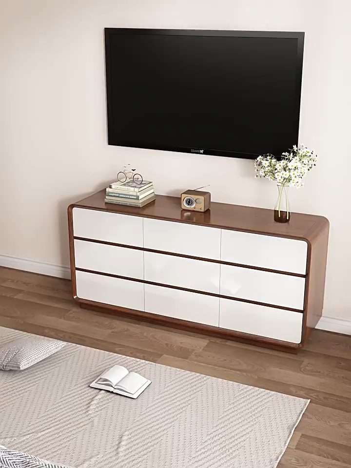 Japandi ENF Solid Wood Chest Drawer With 3/4/5 Layer Drawer Storage Cabinet