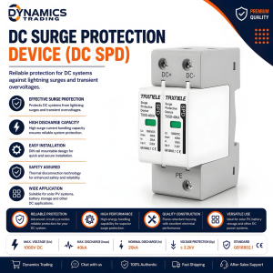 DC SPD Surge Protective Device 2 Pole DC600V 800V and DC1000V 40KA Taxnele Din Rail Solar Outdoor Power Protection