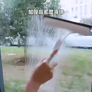 3 in 1 Window Cleaning Squeegee with Spray Bottle Multi Function Glass Mirror Wiper Microfiber Scrub