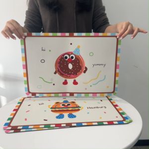 ที่้รองจาน แผ่นรองจาน แผ่นรองแก้วลายการ์ตูนน่ารัก30*45cm แผ่นเสื่อดูดซับน้ำสไตล์มินิมอล dry matกันลื่น