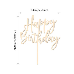 YOMDID Happy Birthday Cake Topper Wooden Happy Birthday Cake Topper Cake Decoration for Birthdays Parties Christmas Decorations