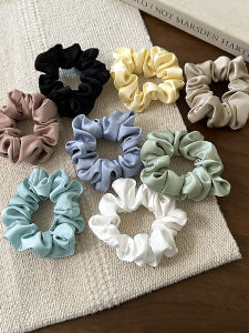 ยางรัดผมผ้าซาตินสไตล์ฝรั่งเศส เย้ายวนใจ ยางรัดผมสไตล์เกาหลีและญี่ปุ่น สไตล์เรียบง่าย ยางรัดผมสไตล์ญี่ปุ่นและเกาหลี