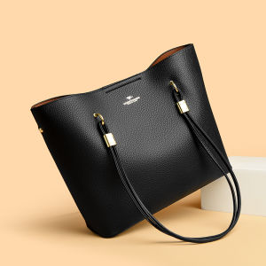 Premium Leather Tote Bag Womens Summer 2025 Large Capacity Lightweight Soft Cowhide Single Shoulder Bag Casual Shopping Bag