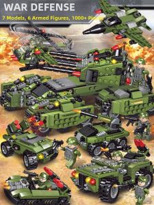 JIAAI | Jumbo Mammoth Tank Armored Car Blocks Educational Toy for Boys Gift