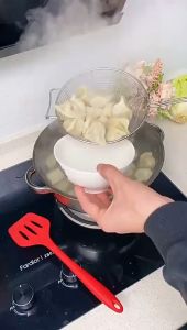 1pcs Plastic Dumpling Plate with Sauce Compartment Square Serving Plates with Sauce Holder