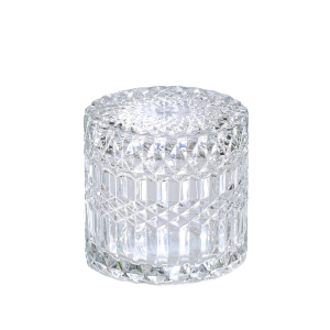 Thick Crystal Glass Storage Box with Lid for Sugar Home Use Cosmetic Cotton Swabs Aromatherapy Candle De-Magnetizing Jar