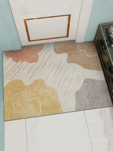 Indoor Entrance Mat PVC Washable Foot Pad Door Mat Anti-Slip Home Entrance Leather Carpet Simple Modern Style Commercial Use