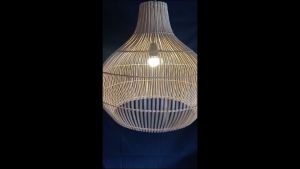 lampu rotan model bawang besar