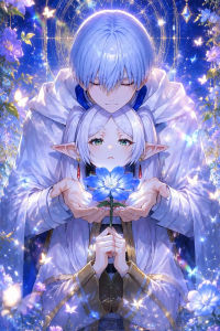 Bandai | DIY 5D Diamond Painting Frieren Beyond Journeys End Frieren And Himmel Art for Home Wall Decor Ideal Gift for Art Lovers