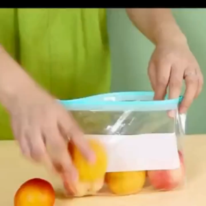 10PCS Reusable Food Storage Bags Vegetable Fruit Containers Fresh-Keeping Sealed Pouch