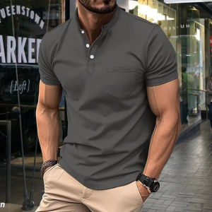 JIFANPAUL | Anti-Pilling Mens Henley Polo Shirt