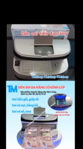 Đèn soi tiền giả giấy tờ cà vẹt bằng lái vé số temsạc pinkính lúp quan xác to thấy rõ
