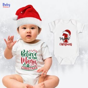 Baby Onesies PH First Christmas Baby Clothes Santa Hat 0-12 months Newborn Baby Girl Boy Cotton Bodysuit