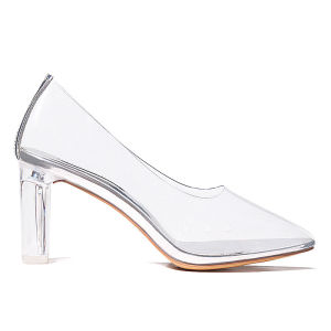 Korean Style Crystal High Heel Single Shoes for Women Glass Head Bride Shoes Transparent Wedding Shoes Fashionable Footwear