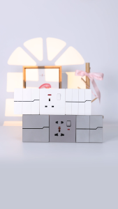 Soket Sakelar Dinding Saklar putih saklar stop kontak Busur Dalam Ganda saklar lampu listrik tembok