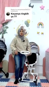 FLYBB Kereta Dorong Bayi Lipat Kereta Dorong Bayi Ukuran Kabin Ringan Aman Nyaman