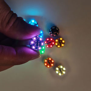 8-Modes Magnetic Control Lamp Magnet Wireless LED Induction Flashing Flow Lights + Button Battery + magnet DIY Toys Robot Model