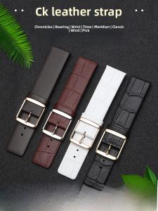 GANG JUE | Original CK Mens And Womens Genuine Leather Watch Straps Replacement Pin Buckle Strap K2Y211 K2Y231 Ultra-Thin Flat Interface