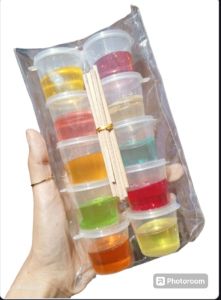 gulali cup aneka rasa siap jual lagi 10pcs WARNA CAMPUR botol. 25ml