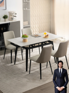 Expandable Italian Style Rock Plate Dining Table