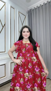 Fidres Dress – Katun Rayon Nyaman Leher Kotak Elegan