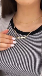 Kalung Nama - Zedd Jewelry: Warna Silver dan Emas Tahan Lama Anti Karat - Cantik Berkualitas Cocok Untuk Kado Hadiah - OLIVIA Necklace: Titanium 18K Gold Plated - COD Bayar Di Tempat
