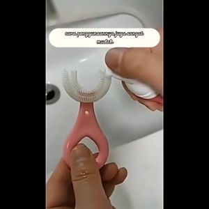 Sikat Gigi Anak Bentuk U Silikon Usia 2-6 Tahun Toothbrush 360°