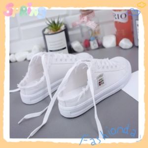 รองเท้าเกาหลี มาแรง สีขาว ดํา ฟ้า ชิลวันสบาย ห้ามพลาด ใส่ส่บาย เเนะ รูปลักษณ์ดี เช่นเดียวกับ PiShops