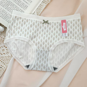 Color Field Womens Underwear Floral Modal Cotton Soft Comfortable Breathable mid High Waist Hip Covering Panties 32208