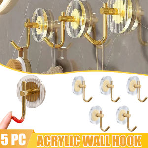 Acrylic home decoration with strong adhesive hooks punch-free for bathroom hooks towel door hooks key racks