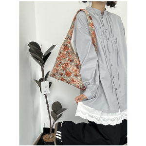 Womens Bag 2024 New Crossbody Canvas Bag Large Capacity Summer National Style One-Shoulder Class Work Clothing Satchel Tote Bag