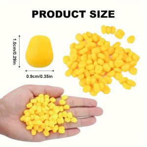 50/100pcs Realistic Corn Cob Fishing Lures - Yellow Corn Kernel Soft Baits Pouch-Packed Freshwater & Saltwater for Carp